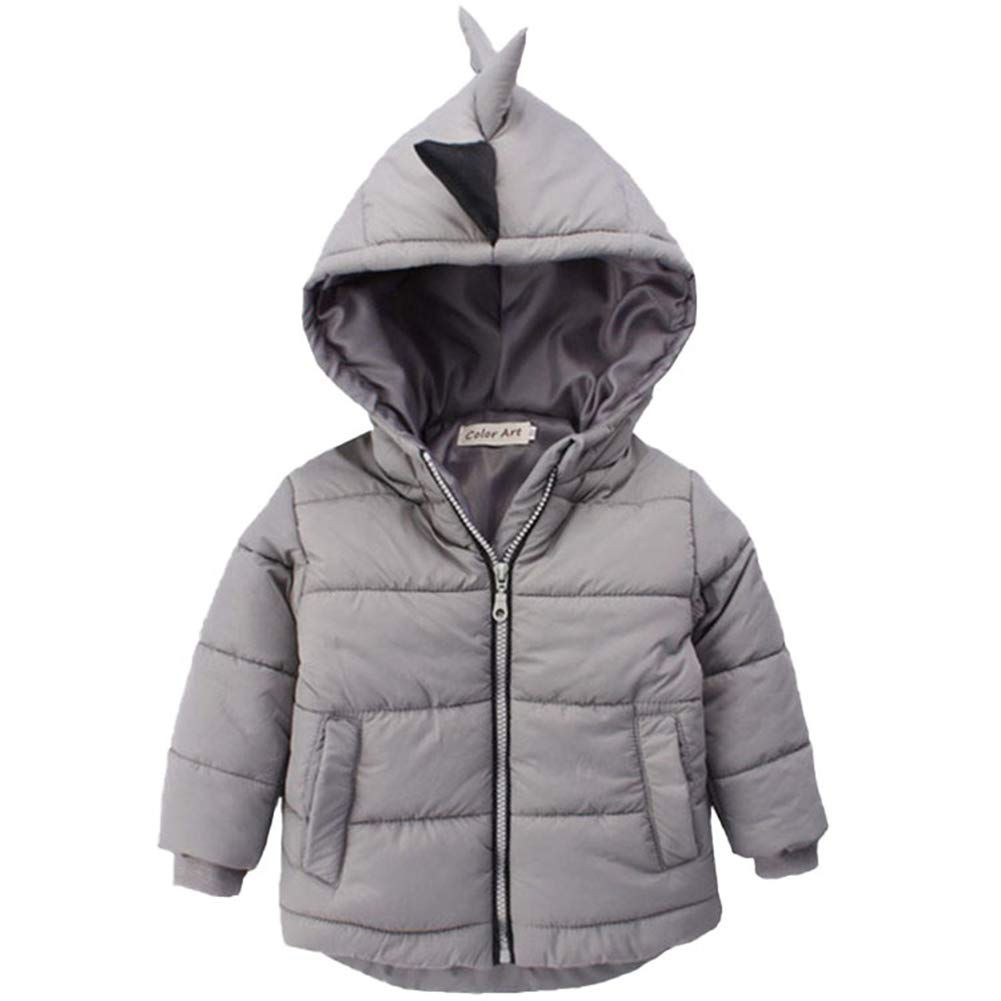 Newbron Baby Clothes Autumn Winter Top Zipper Closed Top Gray