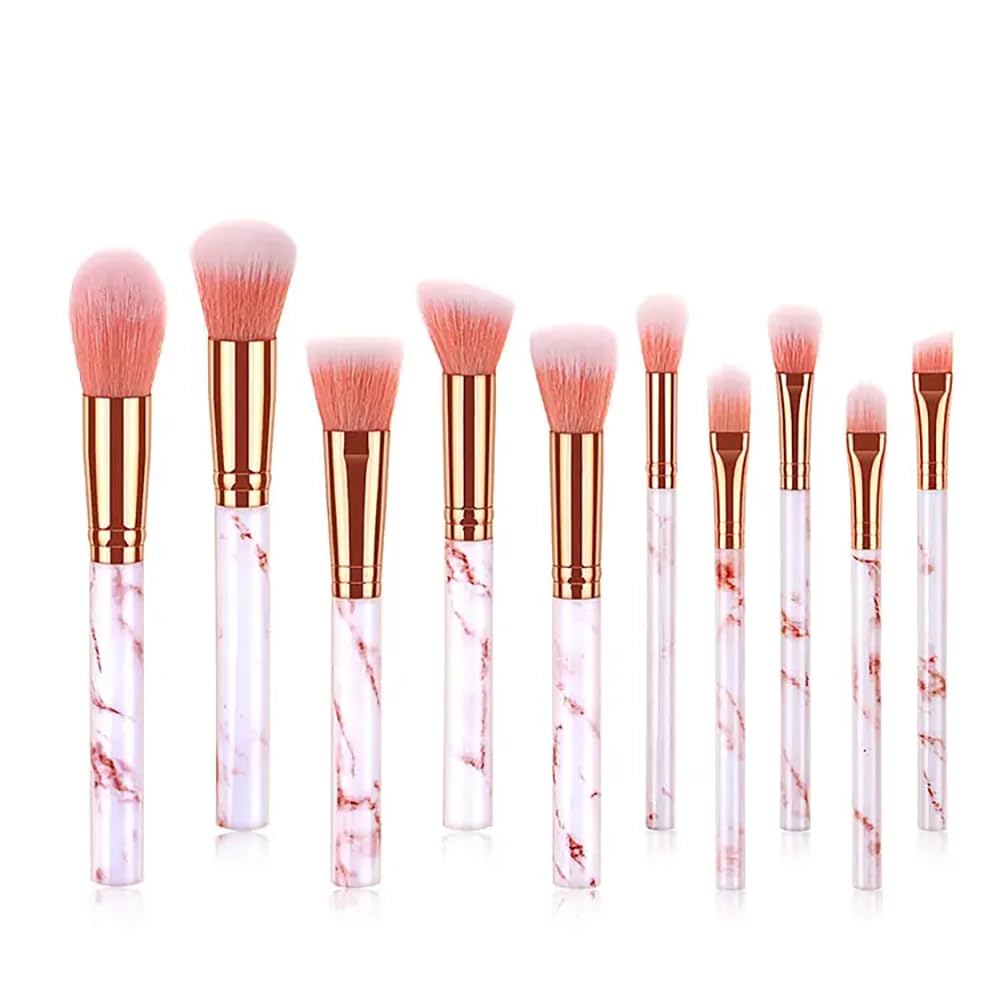 White Marble Brush Makeup, Marble Makeup Brush Set, Sustainable Make Up Brush Set, Blush On Brush, Soft Makeup Brush Set Eyeshadow