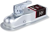 Vista 14 de Acoplador de Remolque Recto Negro Bola de 2" Ancho de Canal de 2" 3500 LBS Acoplador de Lengüeta de Remolque