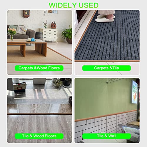 Floor Transition Strip,Carpet To Tile Transition Strip,Self Adhesive - Pvc Carpet And Floor Edge Trim,For Threshold Transitions Less Than 5Mm In Height,Wood To Tile(6.56 Ft Yellow Oak Color) #TOP3