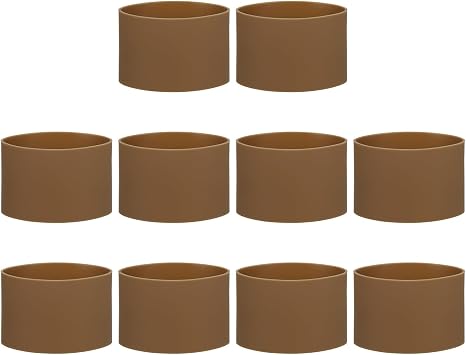 MECCANIXITY 10Pcs Silicone Rubber Bands Non-slip 3.39 Inch Flat Elastic Rubber Wrapping Bands for Books, Traps, Art, Wrapping Paper, Cord Wraps, Brown