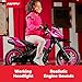 Huffy Ride on Motorcycle for Kids, Ideal for Ages 3-7 Years Old, 6V Ride On Motorcycle, Training Wheels, Realistic Engine Sounds, Simple Wall Charger, Max Weight 65lbs, 2 MPH, Pink