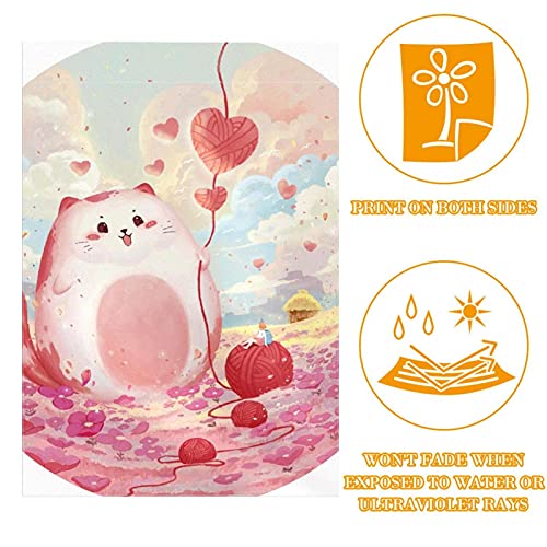 Drapeau de jardin chat en polyester pongé de qualité supérieure et finitions double face - 2