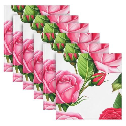 Servilletas de Tela YETTASBIN 20 x 20 Pulgadas Juego x6 miniatura 1