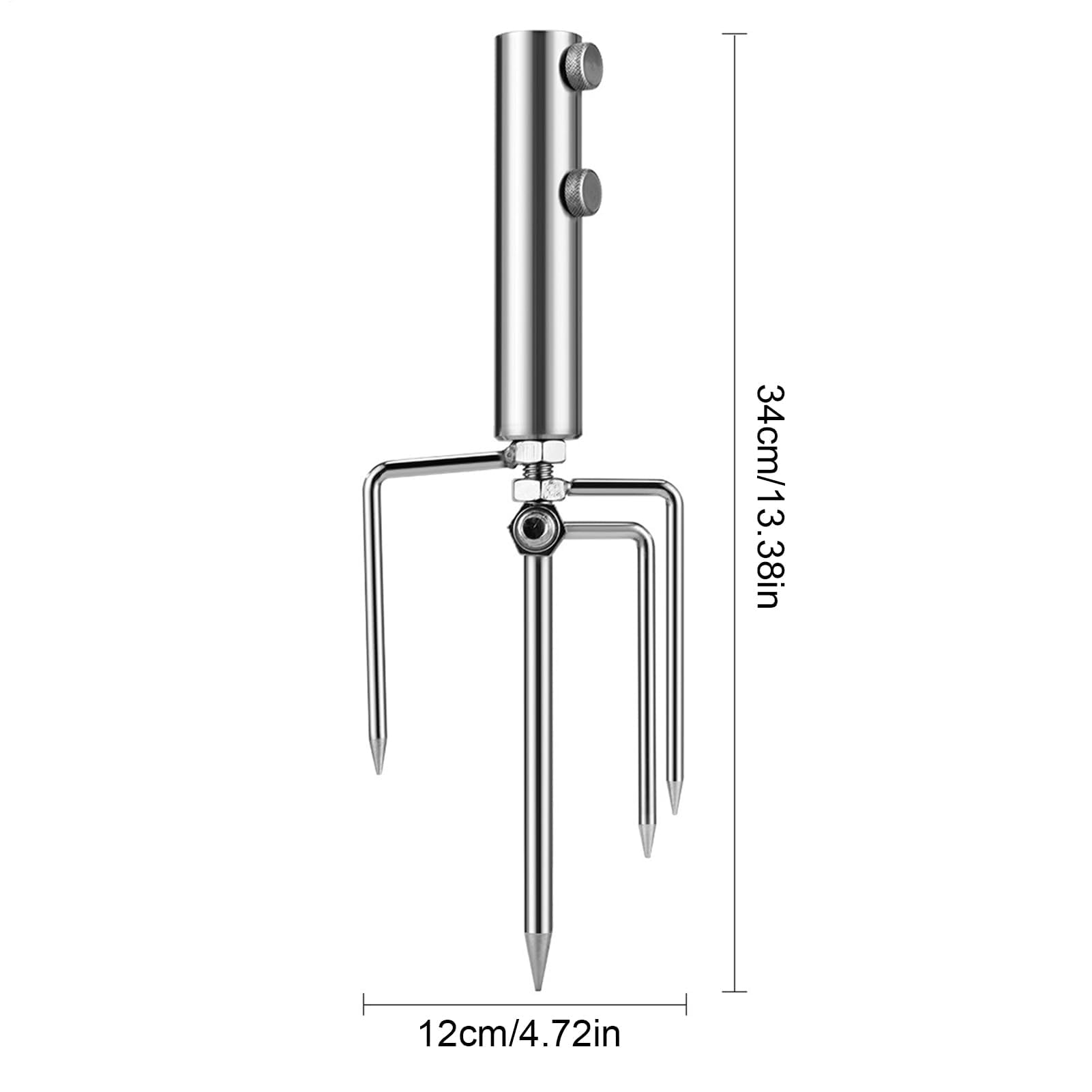 Ancre de sable robuste pour parasol de plage | Base en métal à 4 pieds avec pointes en acier | Support stable pour parasol d'extérieur résistant aux intempéries dans toutes les conditions