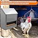 MUYIRTED 10kg Futterautomat Für Hühner, Geflügel Futterautomat Edelstahl, Automatischer Futterspender Für Hühnerfutter, Futtertrog Für Hühner Und Wachteln, Hängende Futternapf