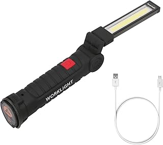 Rechargeable Flashlight Work Light | Rechargeable LED Work Light with 5 Modes Lighting for Car Engines Repair, Grill,Rotate Flashlight, Underhood Worklight for Car Repair