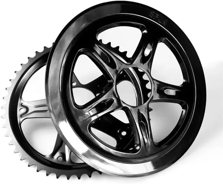 Bafang Ebike Electric Bicycle Motor Chain Wheel 44T/46T/48T/52T Mid Drive Motor Electric Bicycle Accessories, Large, Black