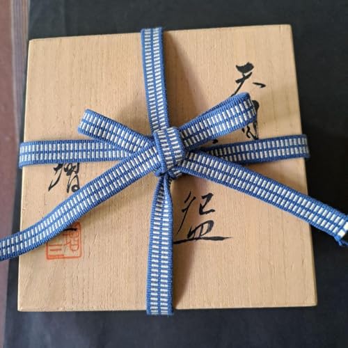 Shino Ware Tenmoku Tea Bowl by Masususaku Shibata, Bookmark in Co-Box *Wooden Box not Included for International Shipping