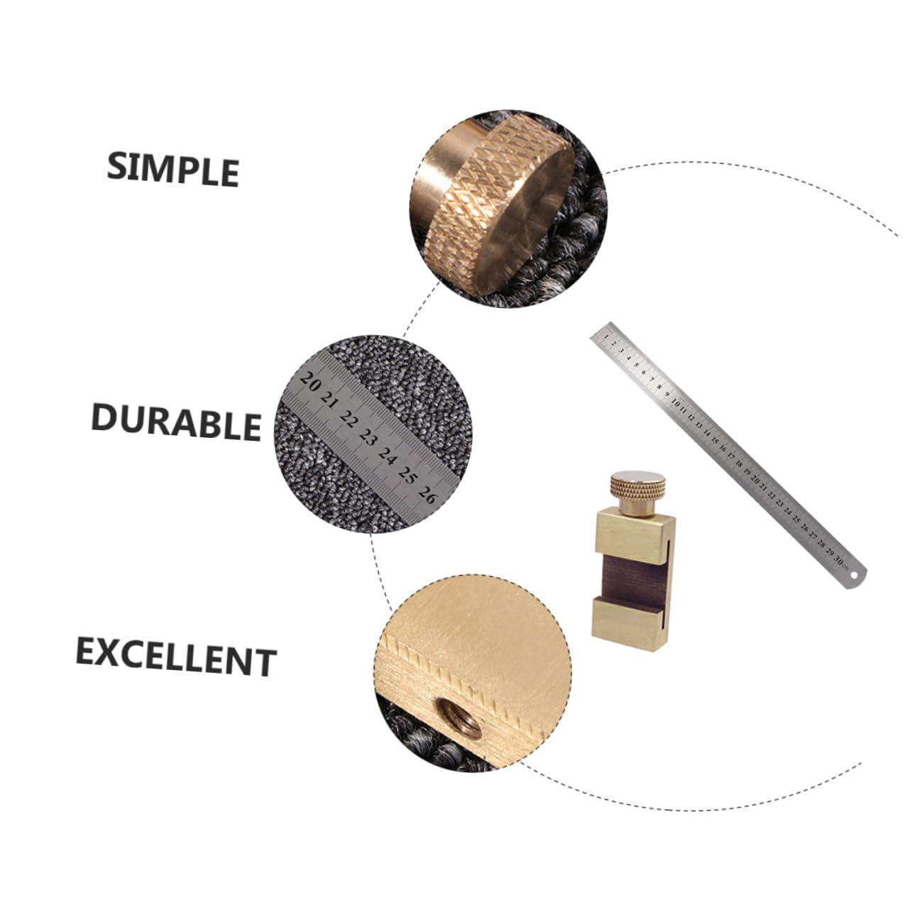 NUOBESTY 3 Set Righello Marcatura per Falegnameria con Locatore Posizionamento Strumento Misurazione Manuale per Lavorazioni Precisione e Applicazioni su Facile da Usare e Adatto Diversi