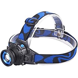 Cargador Frontal Hyundai Flashlighx Potente Q5 LED Frontal Faro Faro Linterna Recargable Lintern lámpara antorcha Cabeza lámpara Built-in Cargador de batería