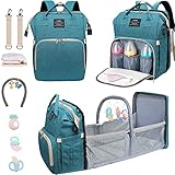 ANWTOTU Diaper Bag with Changing Station,Diaper Bag Backpack,Girl Boy Diaper Bag,Large Capacity,900d Excellent Oxford(Ungrade-Green)