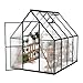 FIVMEN Gewächshaus Aluminium Gartengewächshäuser mit 6 cm Fundament und 4 mm PC Platte Treibhaus Tomatenhaus Gartenhaus UV beständig Wetterfest für den Garten, 230x180x195 cm