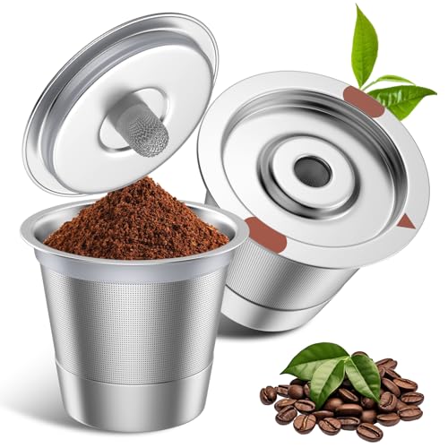 Image of Noalto Reusable K Cups for Keurig,Stainless Steel Refillable Coffee Pods - Metal K Cup Reusable Coffee Filter for K-Classic K-Elite K-Express K-Mini Keurig 1.0 & 2.0, BPA Free (2 pack)