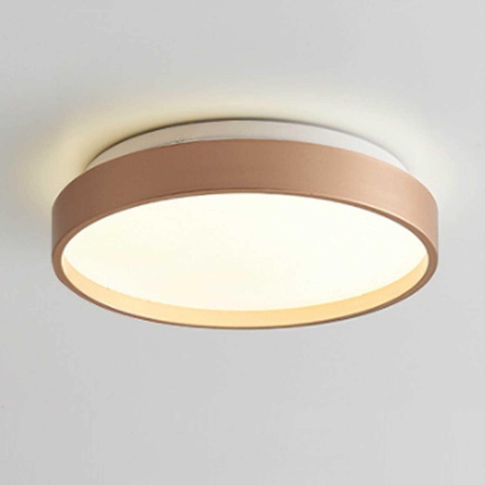 Nowoczesna lampa sufitowa LED, półpłaska, sufitowa, okrągła, do przedpokoju, na klatkę schodową, do korytarza, do salonu, sypialni, jadalni, kuchni, gabinetu, korytarza, żyrandola (kolor: W)