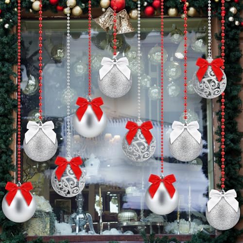 Christmas-Ball-Ornaments-Set-Plastic-Christmas-Tree-Window-Hanging-Decoration-Mini-3-Inch-DIY-Balls-with-Bows-Shiny-Beads-for-Window-Xmas-Tree-Wedding-Party-Home-Indoor-Outdoor