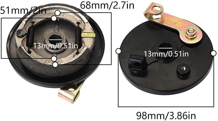 Rear Wheels Drum Brake Expansion with Brake Shoes Cable for Zero 8 inch Electric Scooter Bicycle Accessories