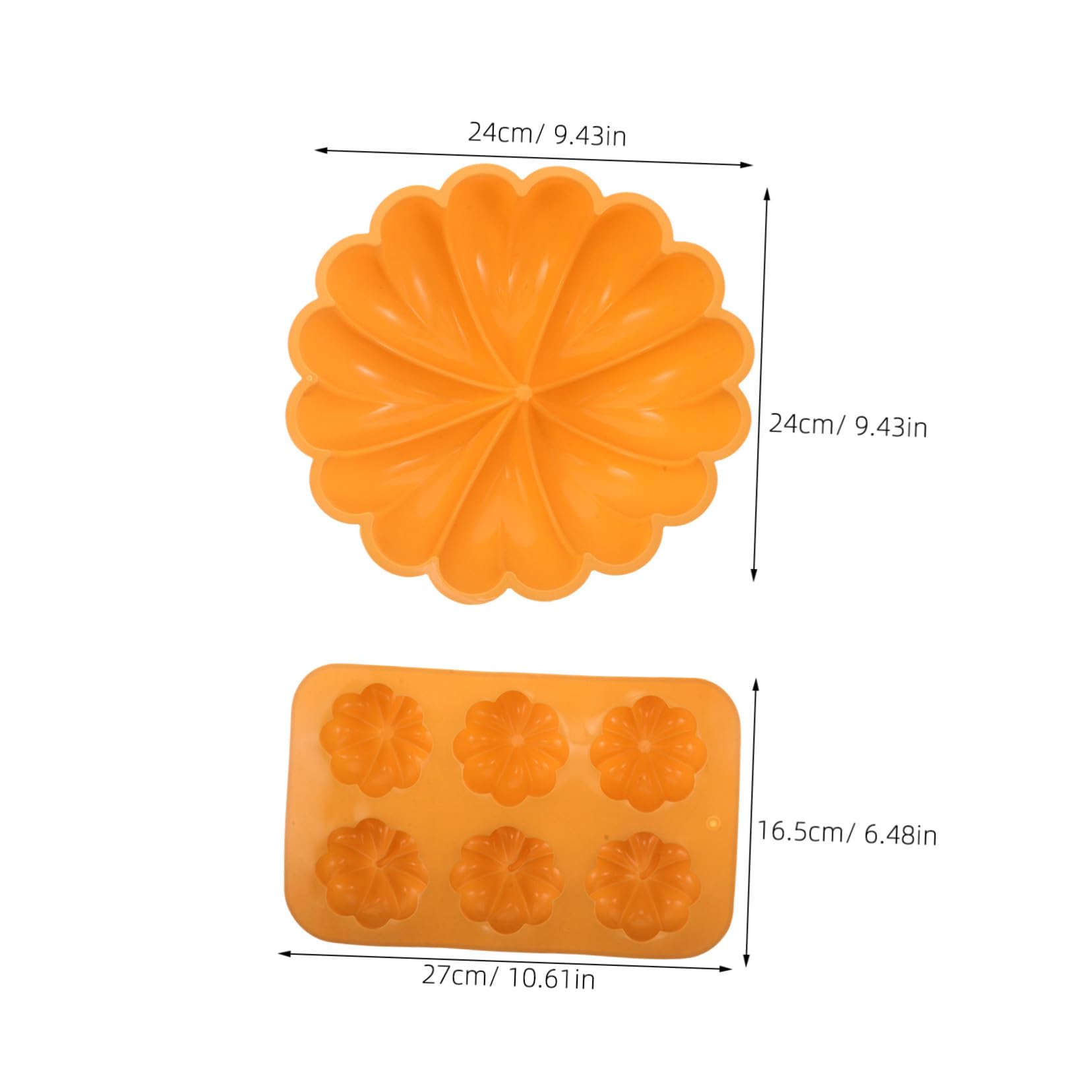 Mobestech 2piezas Molde Grande de Silicona Antiadherente para Pasteles de Calabaza y Molde de Cavidades para Hornear Unidades Festival Cosecha y Halloween