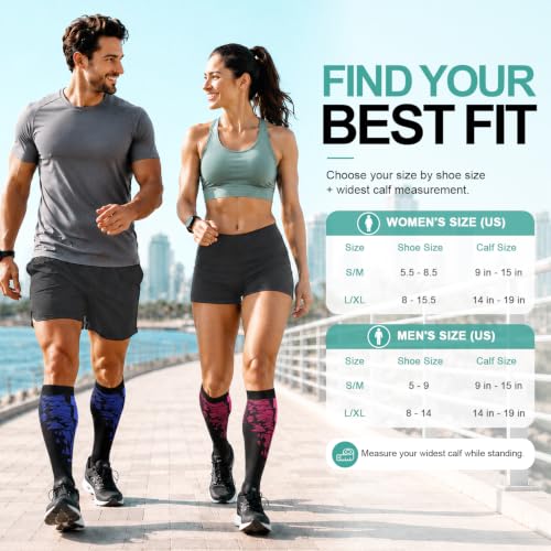 Image of Laite Hebe 3 Pack Medical Compression Sock-Compression Sock For Women and Men Circulation -Best for Running,Nursing,Athletic Sports