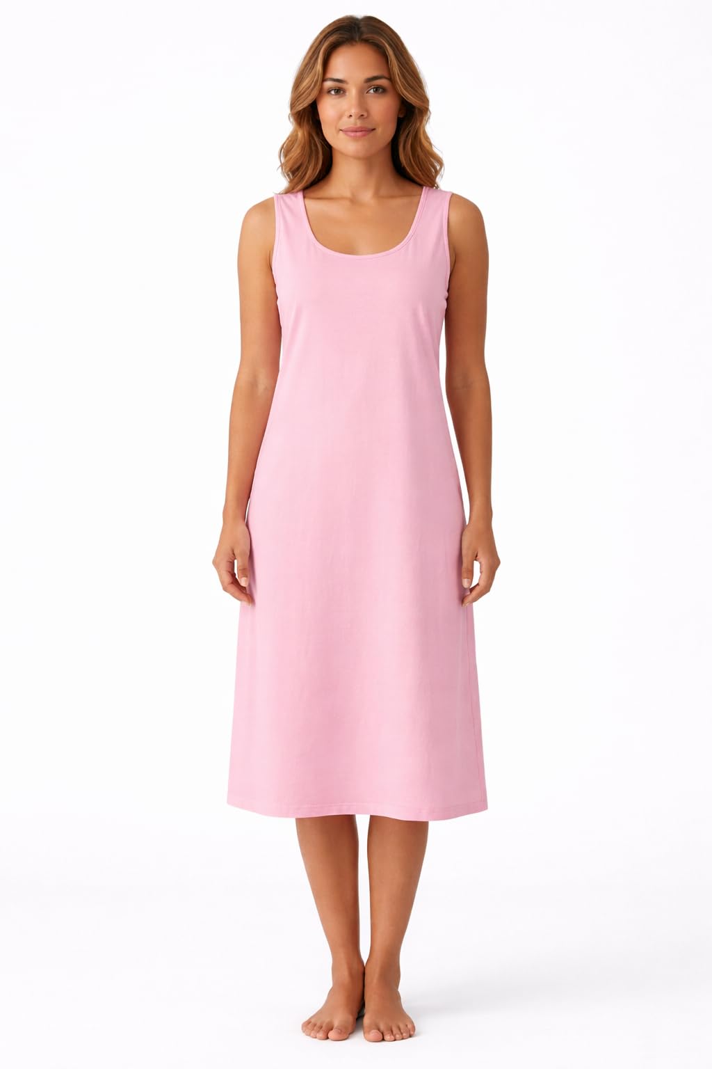 Women's Cotton Long Camisole for Kurti,Suit Full Slips Inner wear Petticoat Sleeveless for Girls Summer Top-image-10