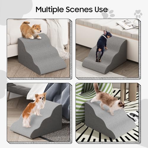 Escalier pour petits chiens mousse haute densité avec housse imperméable lavable - 4