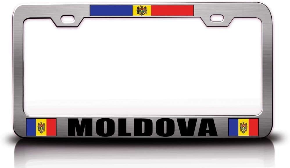 Moldova Flag Metal Car SUV Truck License Plate Frame Ch f8