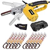 bandfeile fein im Set mit passenden Schleifbändern: 13 x K40, 4 x K60, 10 x K80, 13 x K120