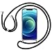 Produktbild mixigoo Handykette Handyhülle Kompatibel mit iPhone 12 Pro Hülle mit Kordel zum Umhängen Necklace Hülle mit Band Schnur mit Case zum umhängen Kompatibel mit iPhone 12 Transparent Schutzhülle -6,1''