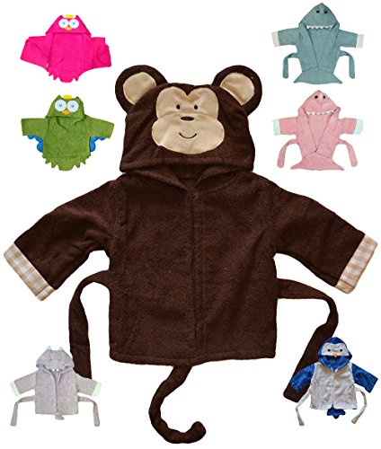 Preisvergleich Produktbild Bomio / Baby Bademantel Eule / Baby Kapuzen-Bademantel aus 100% hautfreundlichem Frottee / waschmaschinenfest und trocknergeeignet / bis 100cm Körpergröße / Pink