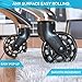 Replacement Office Chair Wheels for Carpet, Wood & Tile, Set of 5 - Premium Quality Office Chair Casters for Work & Gaming Chair - Smooth & Noise-Free Rubber Wheel for Office Chair