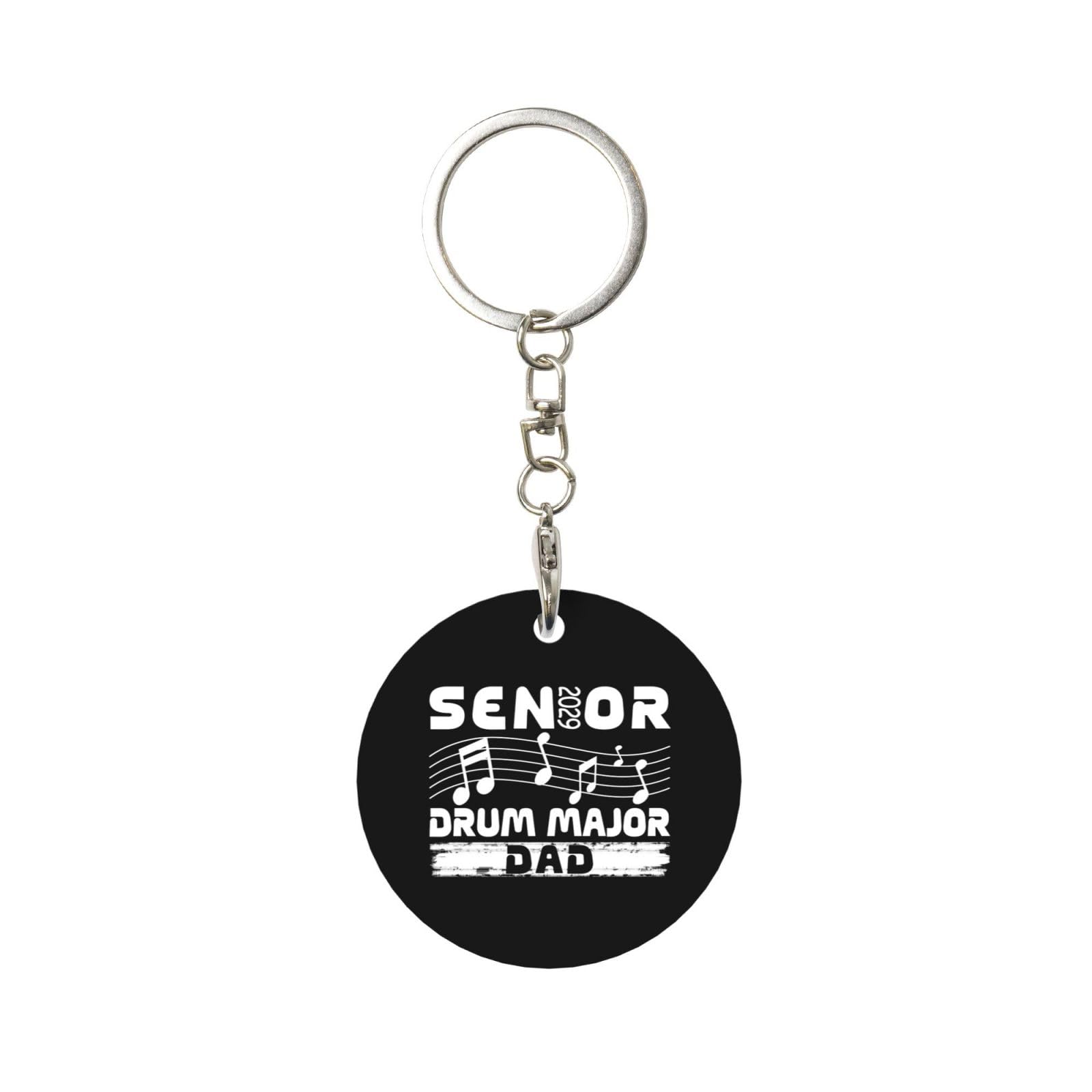 Kangweida Senior 2029 Drum Major Durable Aluminum Round Keychain Stylish Useful
