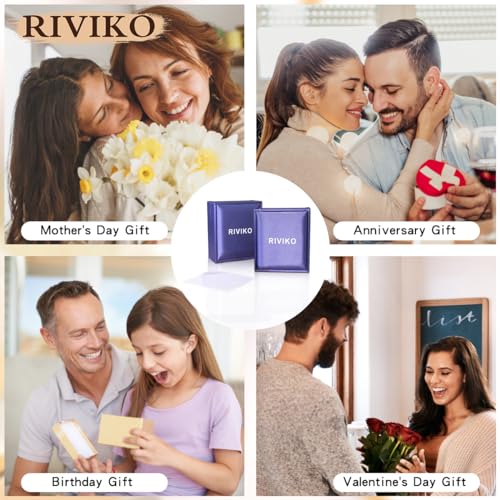 RIVIKO Graduation Gifts for Her,925 Sterling Silver Rose Circle Initial Necklaces,Initial Letter Pendant Necklaces Personalized Jewelry Anniversary Christmas Birthday Gifts for Her Mom Wife Girlfriend 6