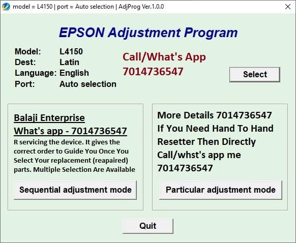 Adjustment Program Resetter Single Pc L4150 L4160 (Email Delivery - No CD) (B0CZ8X9L97) Amazon Price History, Amazon Price Tracker