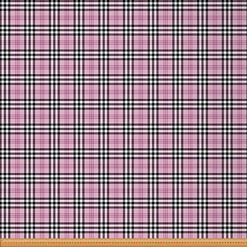 Tissu tartan anglais tendance motif carreaux géométriques bicolores 184x150