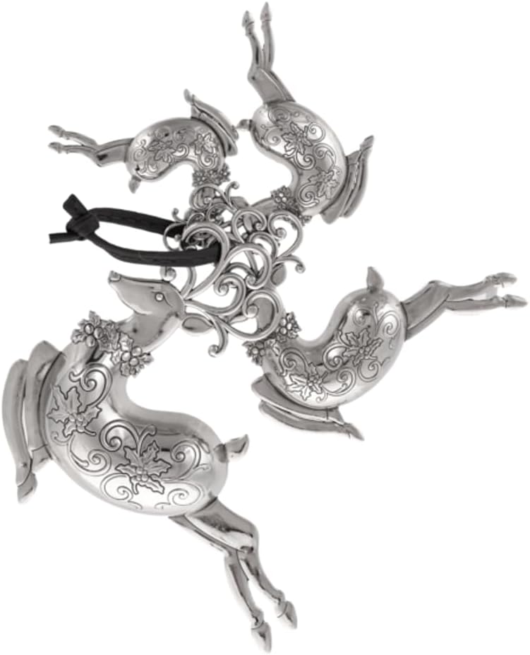 Reindeer metal Christmas measuring spoon set by Ganz