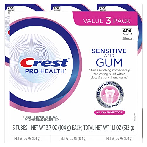 Crest Pro-Health Gum and Sensitivity, Sensitive Toothpaste, All Day Protection, ...