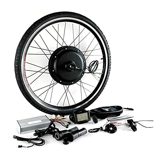 CARLAMPCR Vattentät elcykel konverteringssats 48 V 1 000 W 28 tum växlad elektrisk cykel konverteringssats – fram- och bakhjul elektrisk cykel nav motor kit, bakhjul-28 tum