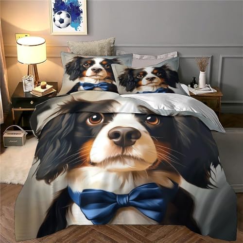 Housse de couette 3D Cavalier King Charles microfibre 220x240cm