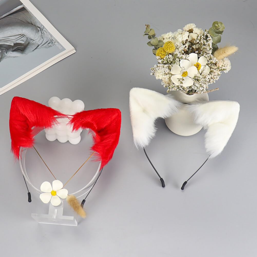 Bandeau Oreilles De Loup Epokus - Fausse Fourrure - Cosplay Carnival - Adjustable - Brun Ou Noir