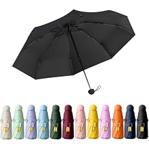 Folding Mini Umbrella, Reinforced 8 Ribs Compact Umbrella, UV Protection Travel Umbrella UPF 50+, Lightweight Portable Rain and Sun Umbrella For Kids Women Men 94 x 56cm
