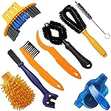Juego de limpieza de cadena para bicicleta – Juego de herramientas de limpieza para bicicletas – Cepillo para eliminar las manchas de los neumáticos – todas las manivelas, esquinas, ciclismo