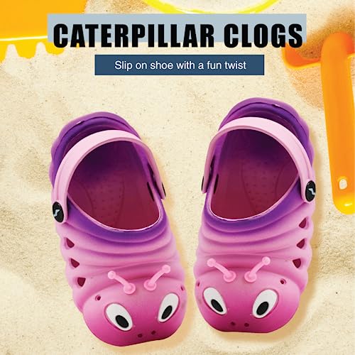 Image of NORTY Toddler Clogs - Fun Baby Clogs With Comfortable Back Strap - Caterpillar Shoes for Kids - Playful Bug Shoes