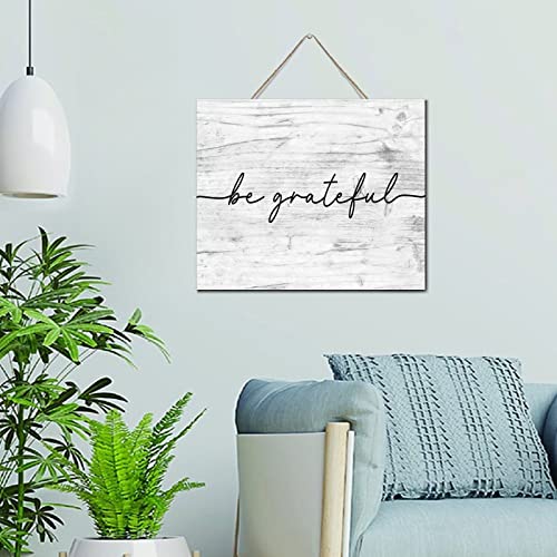 Plaque en bois moderne Be Grateful 25,4x30,5cm décoration chambre enfant