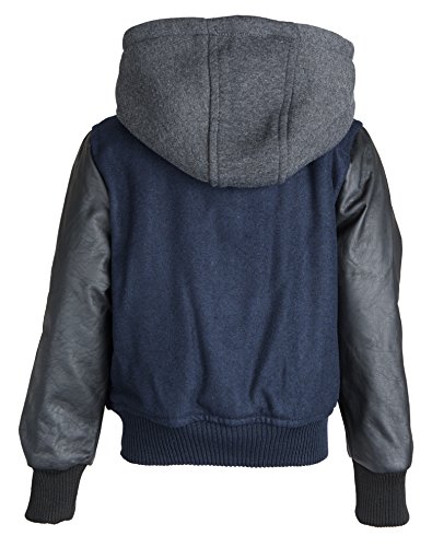 URBAN REPUBLIC Boys' Faux Leather Jacket with Fleece Lined Hood2