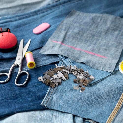 OHPHCALL Pino De Inserção De Zíper De Metal Kit De Reparo De Zíper Substituição De Zíper Pára De Met