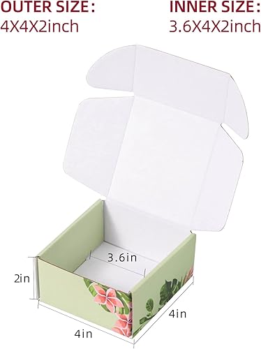 Miniatura 8 de soxuding Cajas de regalo pequeñas de Navidad con tapas, paquete de 24 cajas de envío de Navidad de 4 x 4 x 2 pulgadas, cajas de regalo de cartón