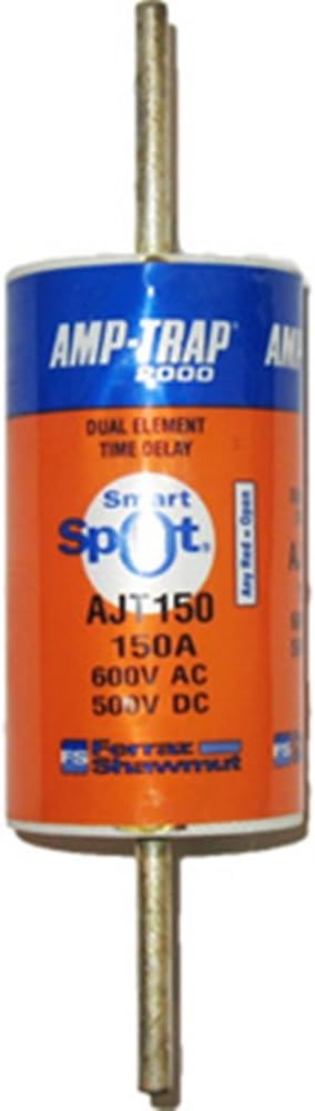 FERRAZ SHAWMUT AJT150 150A, Fuse, Visual Indicator, 600VAC, Class J, 200KA AC/100KA DC, TIME-DELAY
