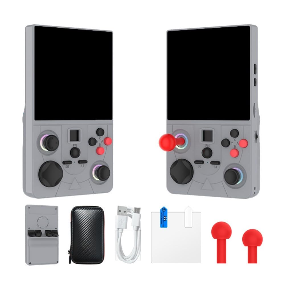Console di gioco portatile retrò 3D portatile per giochi arcade con connettività WiFi, materiale ABS, 14,8 x 8,5 x 3,5 cm - Grigio nero