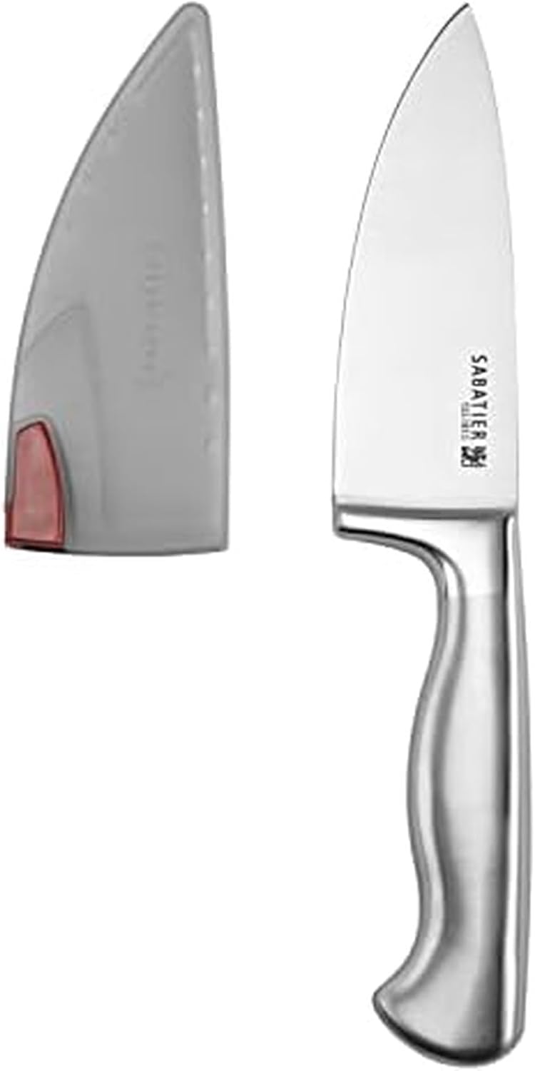 Sabatier Forged Stainless Steel Slicing Knife with Edgekeeper Self-Sharpening Blade Cover, High-Carbon Stainless Steel Kitchen Knife, Razor-Sharp Knife to Cut Fruit, Vegetables and more, 8-Inch