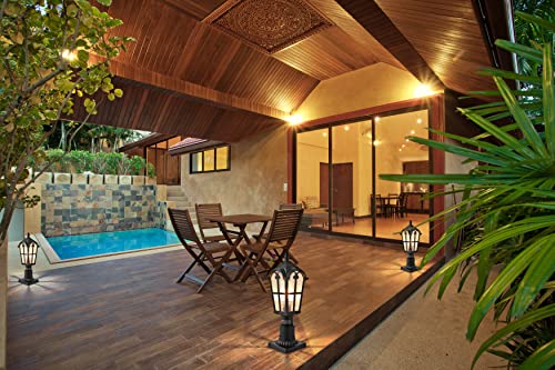 Ylhogar Lighting Outdoor Post Light Mounting Base 2 Pack, Traditional Cast Aluminum Pier Mount Base With Matte Black Finish, 5.5" W X 5.5" D X 3.25" H #TOP7